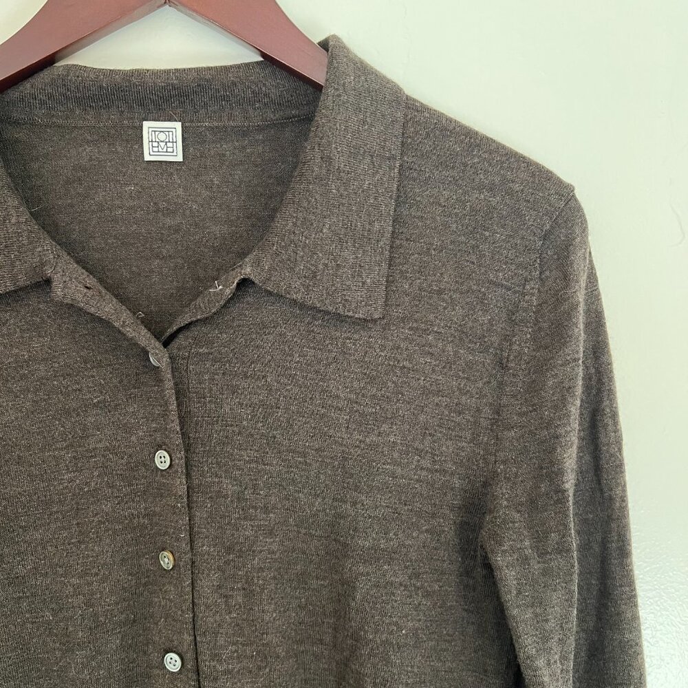 Toteme Brown Collared Sweater